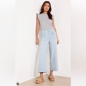 Frame 70s Patch Pocket Crop Stretch Sz 25